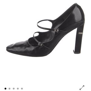 Louis Vuitton Black Strappy Pump